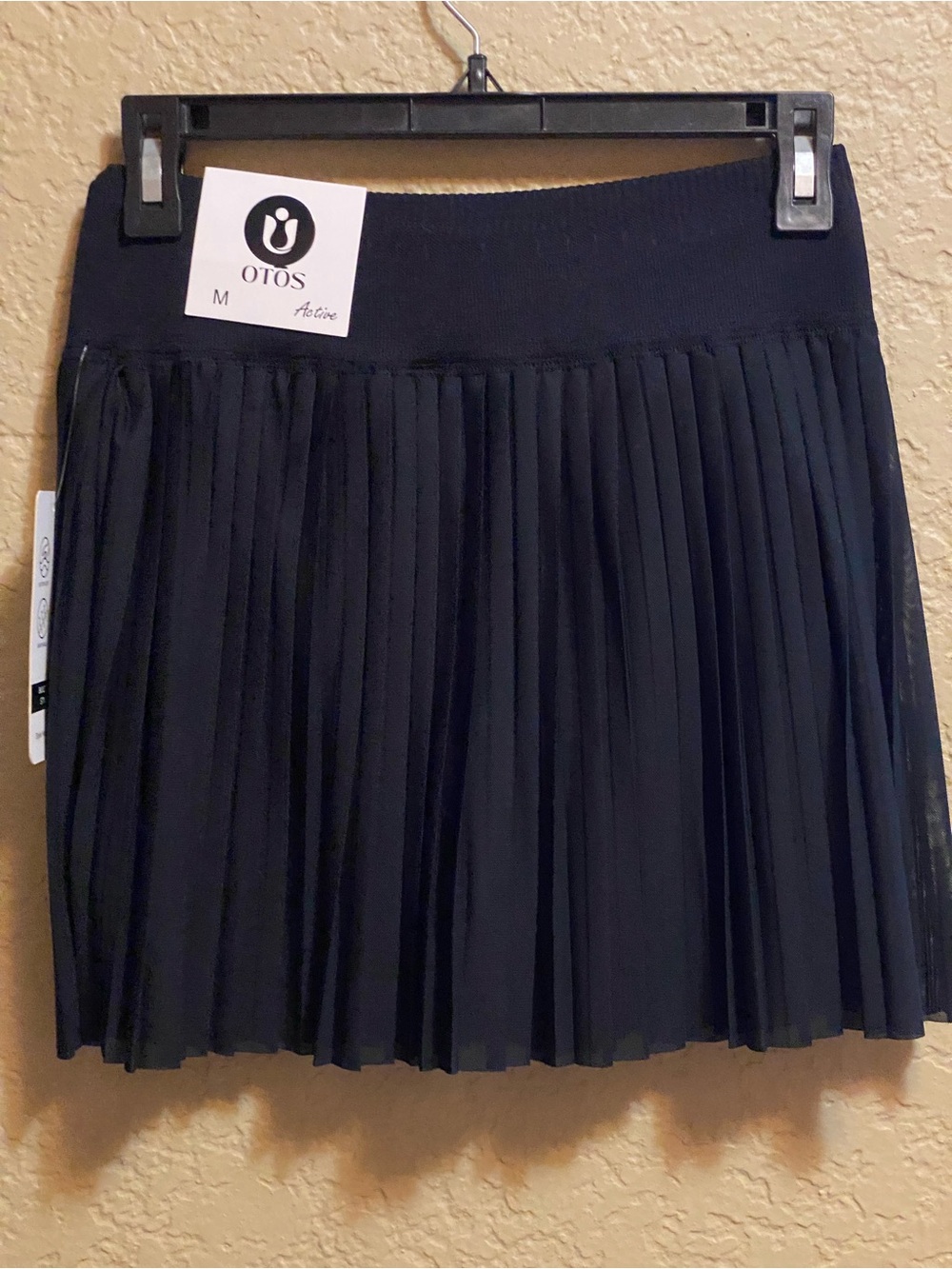 Otto black pleated athletic Skirt Sz M